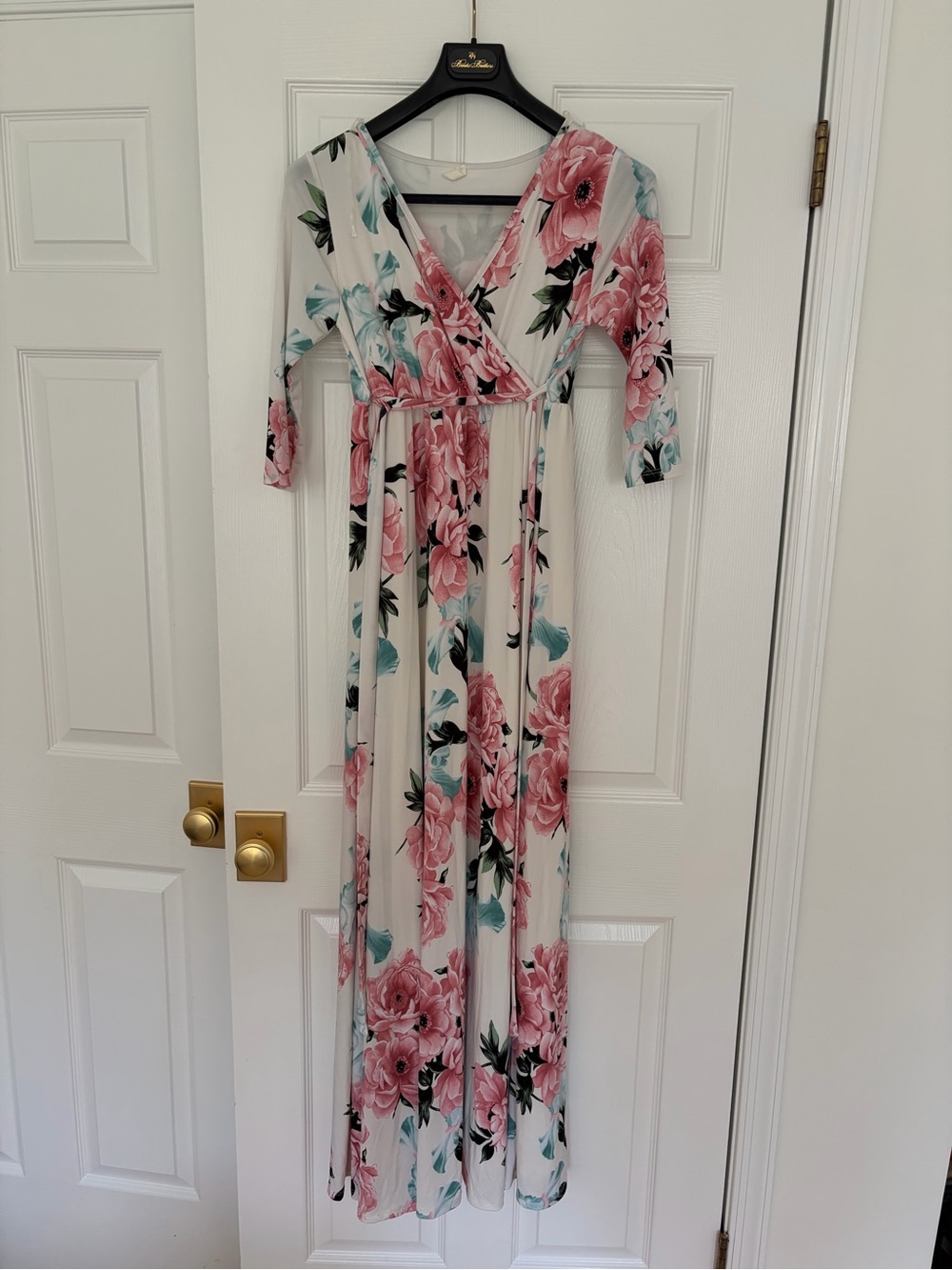 Pinkblush Floral Wrap Maxi Maternity Dress, Small